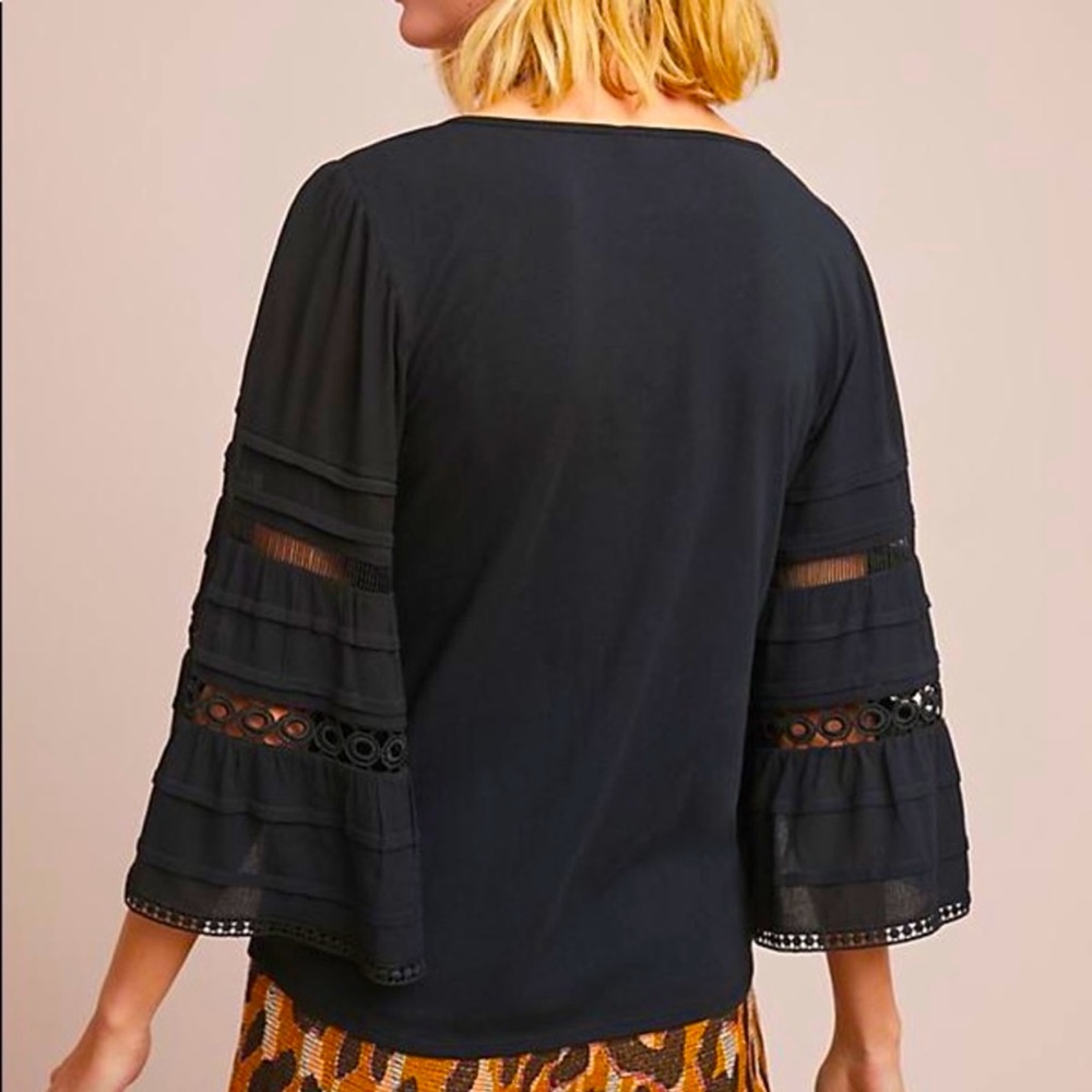 NWT Anthropologie One September Eyelet Flutter Sleeve Blouse